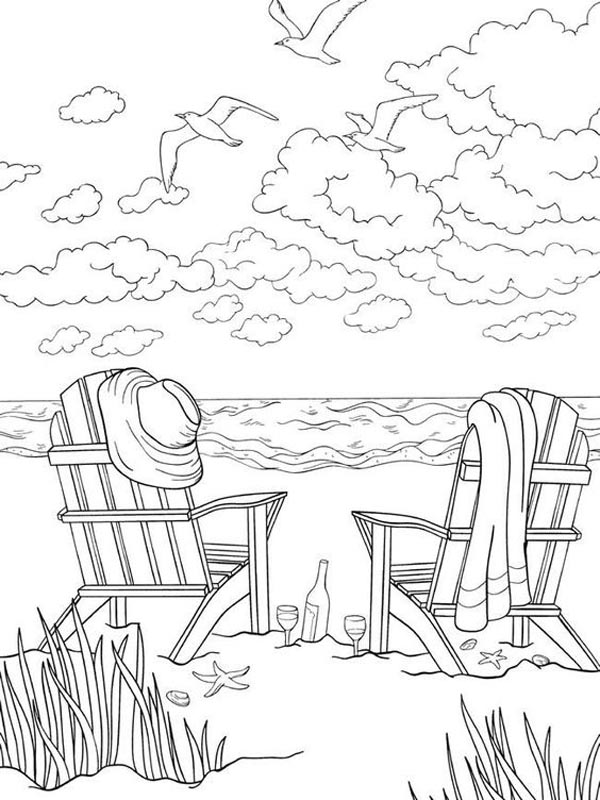 15 Blissful Beach Coloring Pages for Kids of all Ages