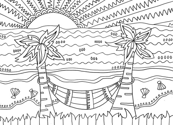 15 Blissful Beach Coloring Pages for Kids of all Ages