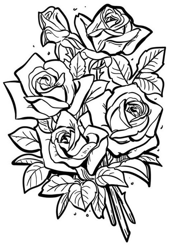 14 Gorgeous Rose Coloring Pages for Kids and Adults