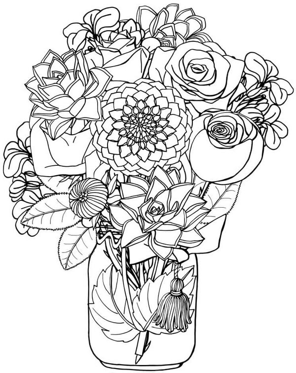 14 Gorgeous Rose Coloring Pages for Kids and Adults