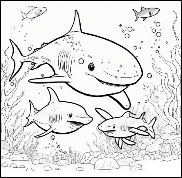 Shark Coloring Pages: Top 15 Color Sheets for Kids of all Ages