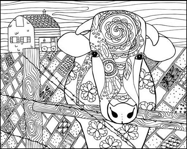 15 Unique and Artistic Cow Coloring Pages for Kids of all Ages