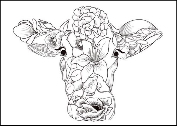 15 Unique and Artistic Cow Coloring Pages for Kids of all Ages