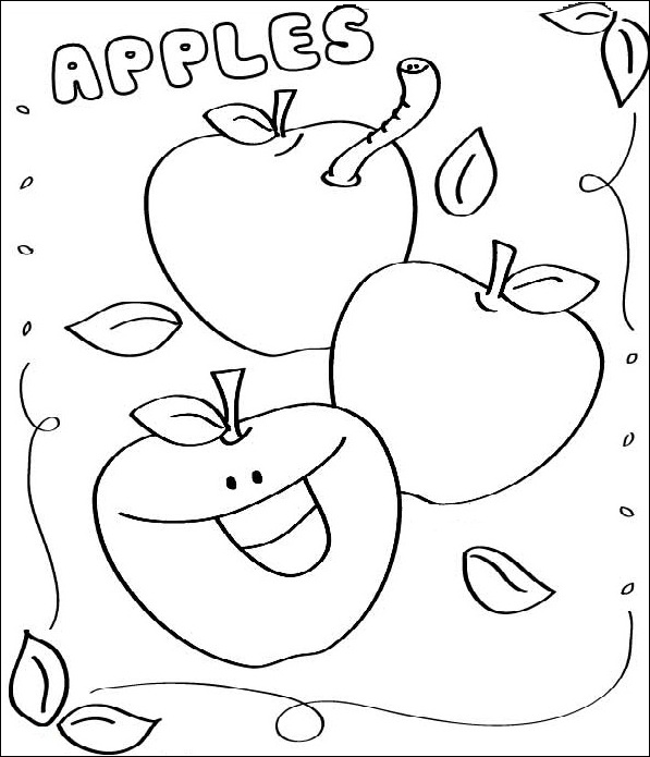 15 Creative Apple Coloring Pages for Kids to Have Fun