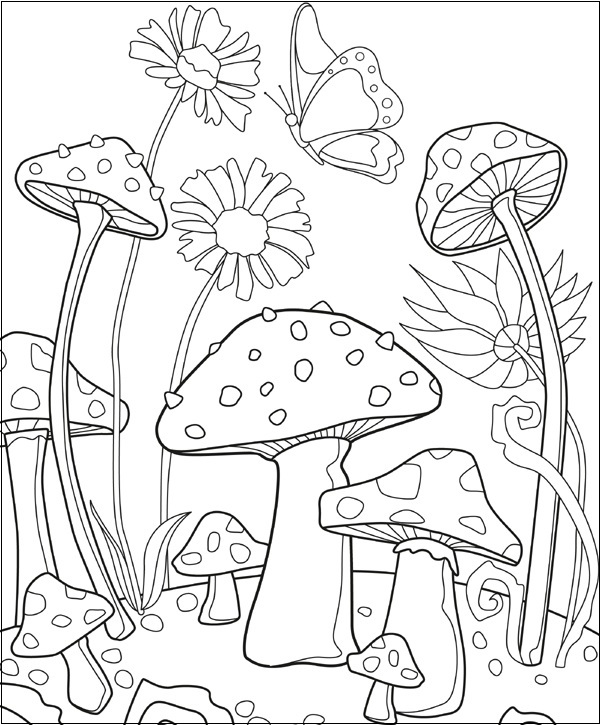 Mushroom Coloring Pages: 15 Fun Fungal Adventures