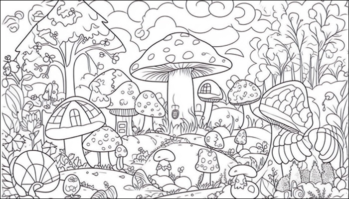 Mushroom Coloring Pages: 15 Fun Fungal Adventures