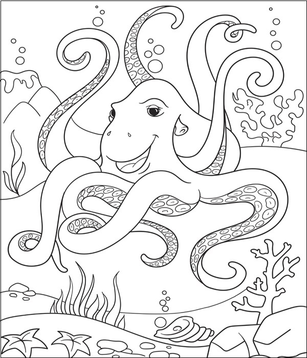 Octopus Coloring Pages: 15 Sheets of Underwater Adventure for Kids