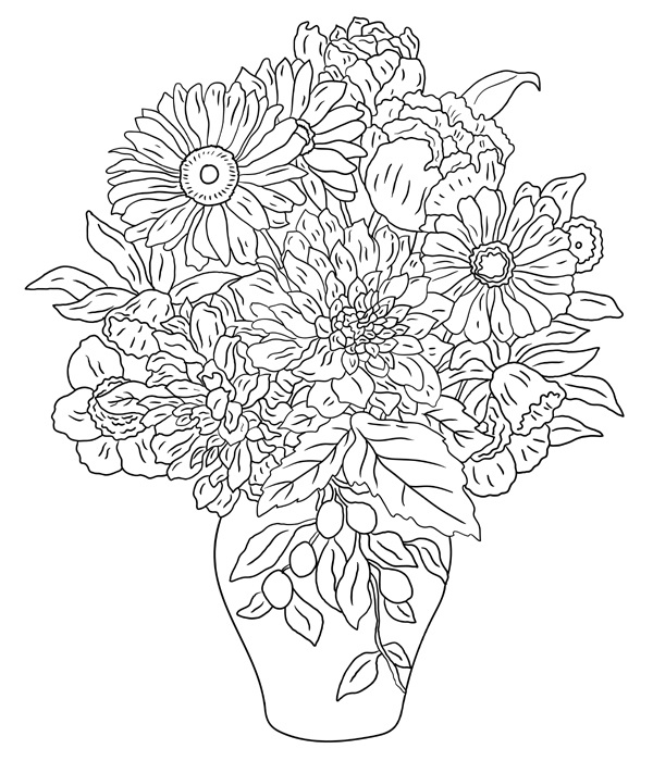 Flower Coloring Pages: 15 Beautiful Floral Patterns