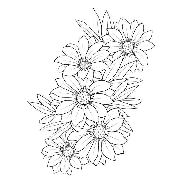 Flower Coloring Pages: 15 Beautiful Floral Patterns