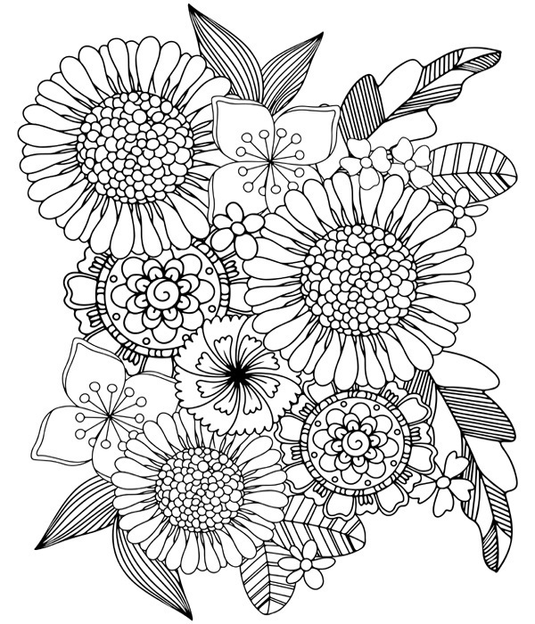 Flower Coloring Pages: 15 Beautiful Floral Patterns