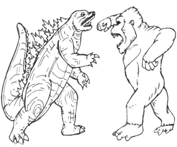 Godzilla Coloring Pages: 15 Sheets to Unwind with Monsters