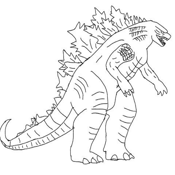 Godzilla Coloring Pages: 15 Sheets to Unwind with Monsters