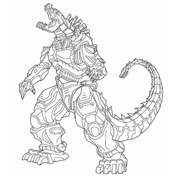 Godzilla Coloring Pages: 15 Sheets to Unwind with Monsters