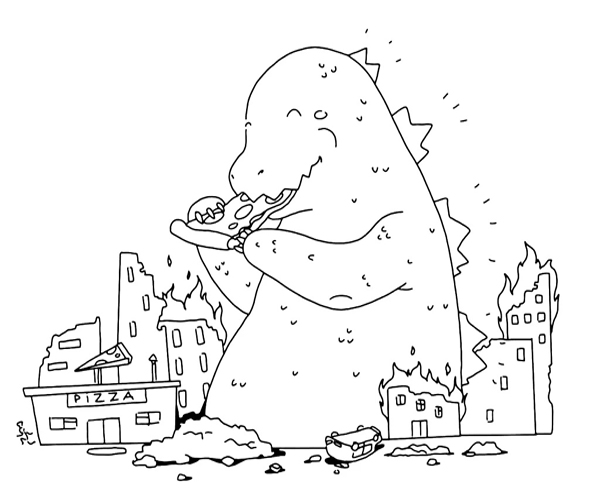 Godzilla Coloring Pages: 15 Sheets to Unwind with Monsters