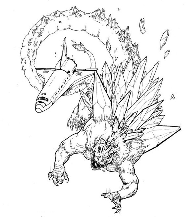 Godzilla Coloring Pages: 15 Sheets to Unwind with Monsters