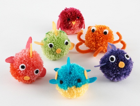 9 Creative and Colorful Pom Pom Crafts for Kids and Adults