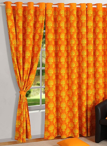 9 Elegant and Modern Orange Curtain Designs for Home