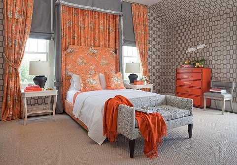 9 Elegant and Modern Orange Curtain Designs for Home