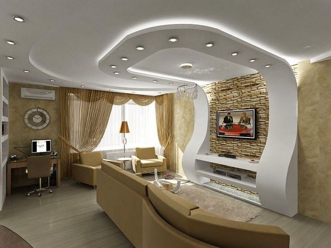 15 Luxurious Ceiling Designs for Modern Living Rooms