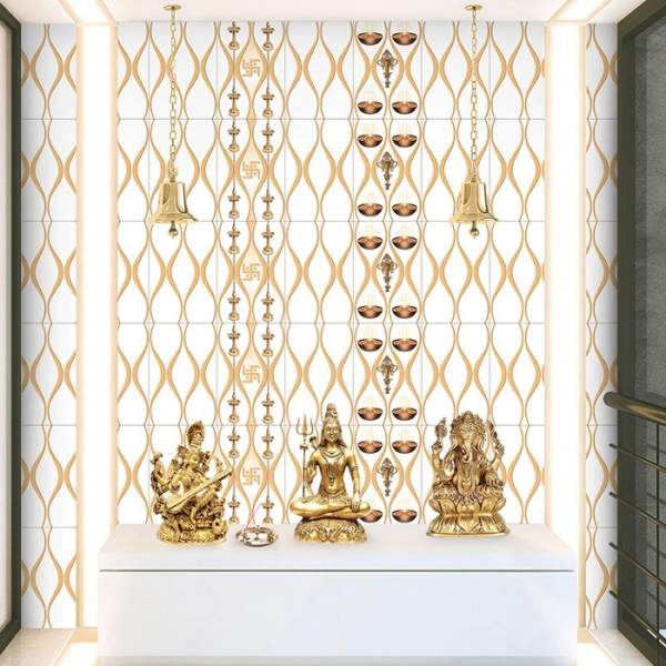 10 Latest Pooja Room Tiles &amp; Marble Designs With Pictures