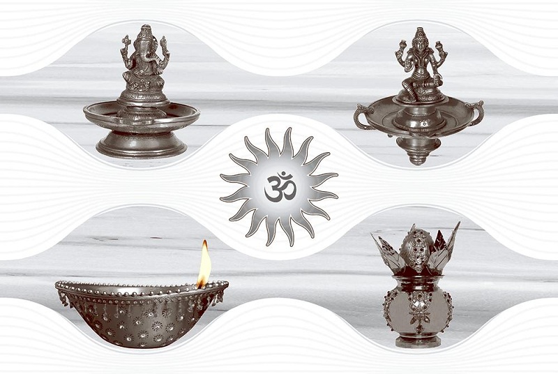 10 Latest Pooja Room Tiles &amp; Marble Designs With Pictures