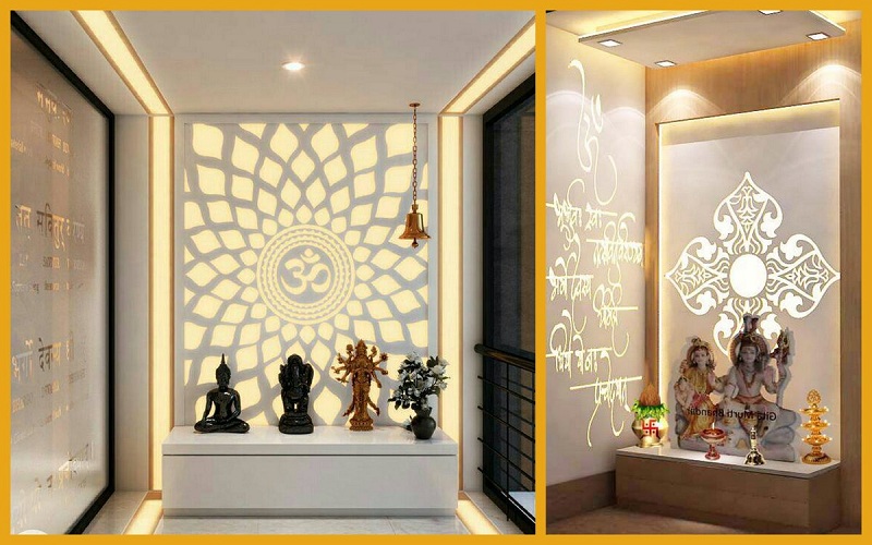10 Latest Pooja Room Tiles &amp; Marble Designs With Pictures