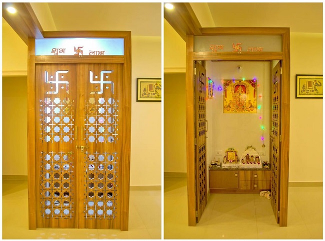 15+ Beautiful Pooja Room Door Designs Featuring Pictures 2024