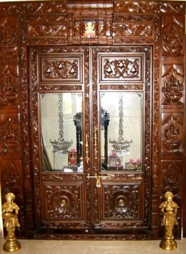 15+ Beautiful Pooja Room Door Designs Featuring Pictures 2024