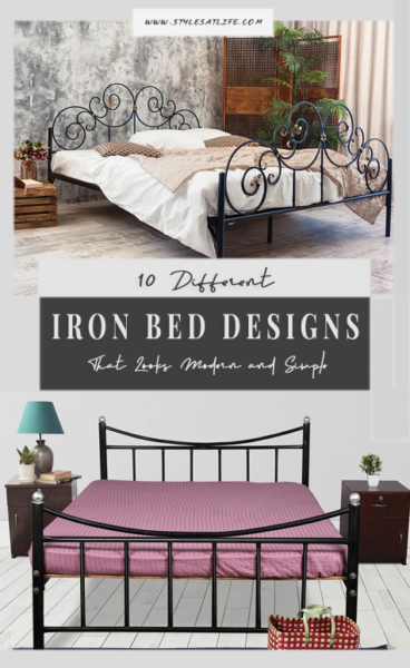 10 Simple &amp; Modern Iron Bed Designs With Photos In India