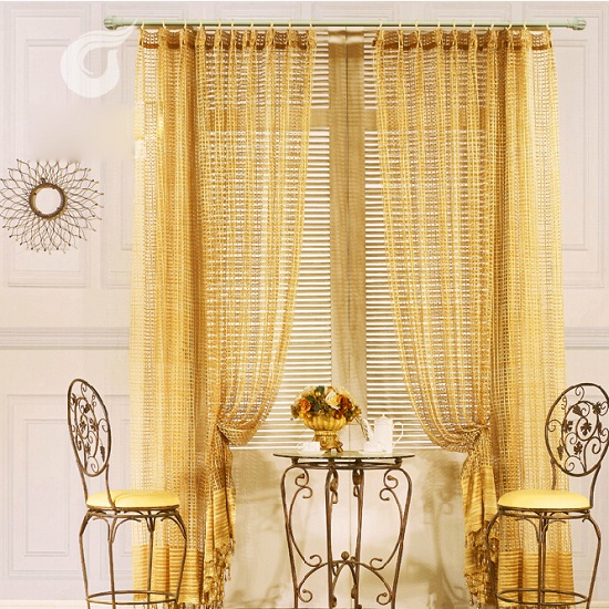 15 Latest &amp; Best Gold Curtain Designs With Pictures