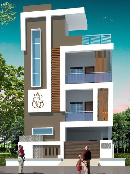 50+ सुंदर घर का फ्रंट डिजाइन (1-3 Manzil Makan Ke Designs 2024)