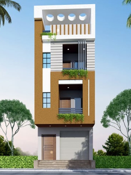 50+ सुंदर घर का फ्रंट डिजाइन (1-3 Manzil Makan Ke Designs 2024)