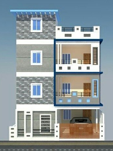 50+ सुंदर घर का फ्रंट डिजाइन (1-3 Manzil Makan Ke Designs 2024)