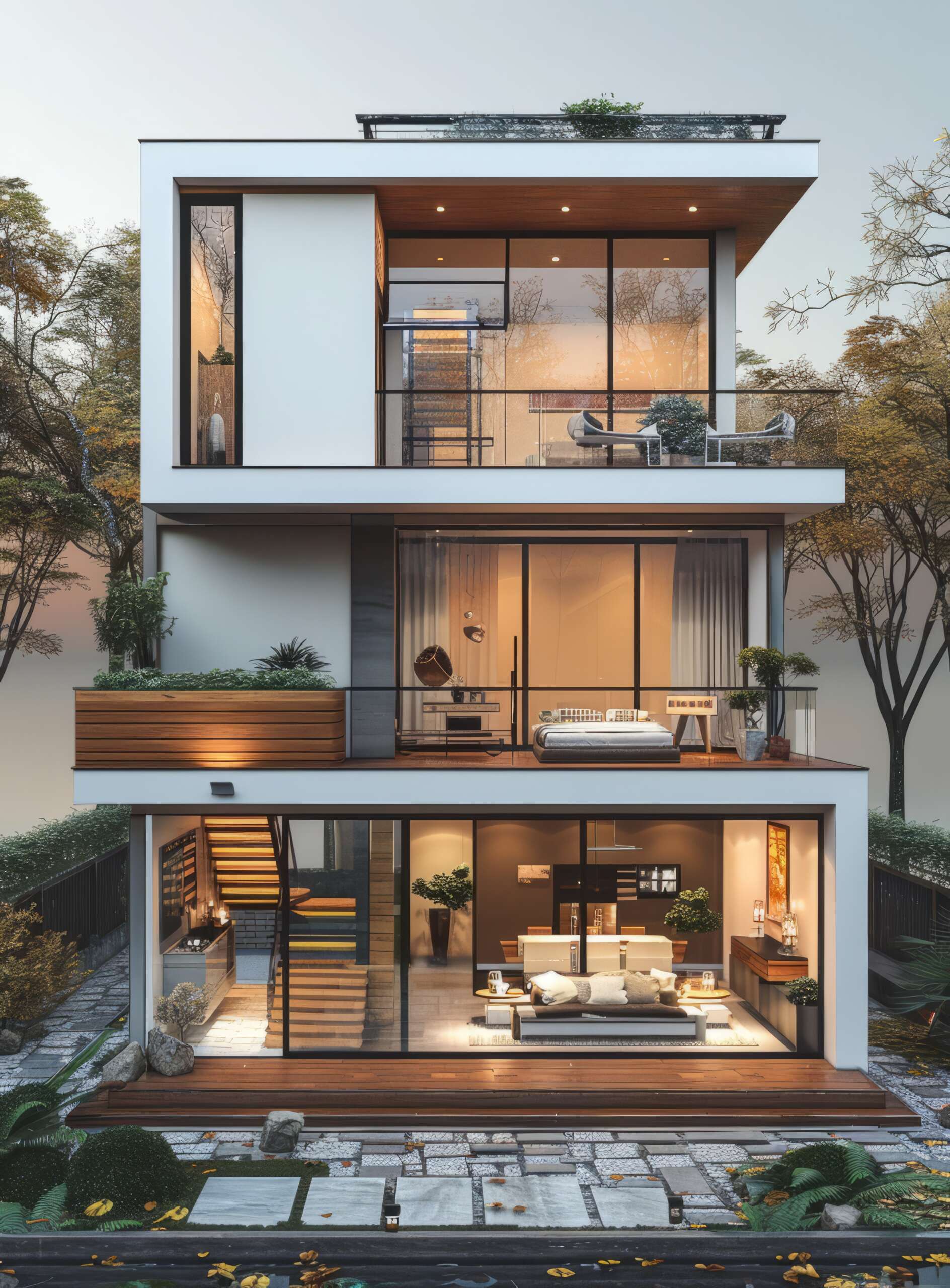 50+ सुंदर घर का फ्रंट डिजाइन (1-3 Manzil Makan Ke Designs 2024)