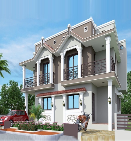 50+ सुंदर घर का फ्रंट डिजाइन (1-3 Manzil Makan Ke Designs 2024)