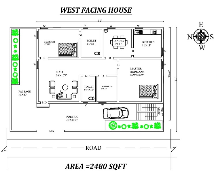 15 Best West Facing House Plans Based On Vastu Shastra 2023