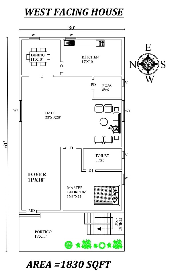15 Beautiful 1 BHK House Plans For Indian Homes | I Fashion Styles
