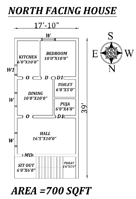 10 Best 700 Square Feet House Plans As Per Vasthu Shastra
