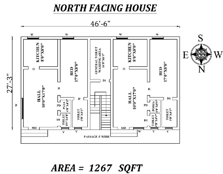 15 Best North-Facing House Plans As Per Vastu 2024