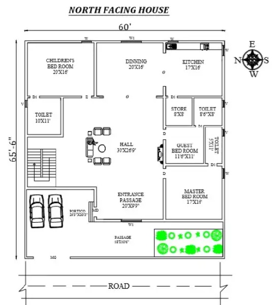 15 Best North-Facing House Plans As Per Vastu 2024