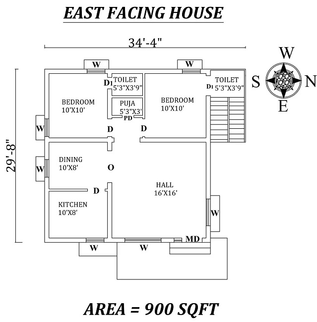 10 Best 900 Sq Ft House Plans According to Vastu Shastra | I Fashion Styles