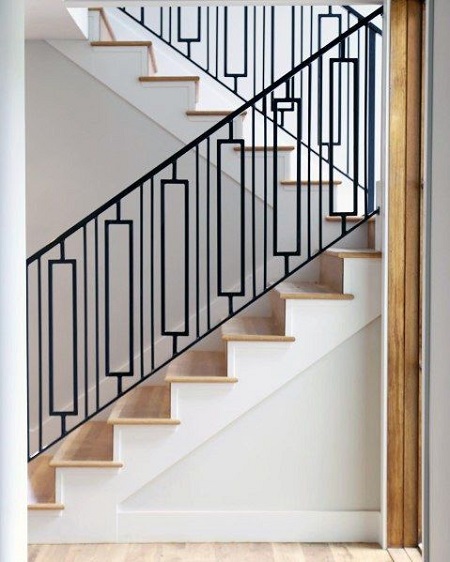 15 Simple &amp; Modern Iron Railing Designs For Stairs 2024