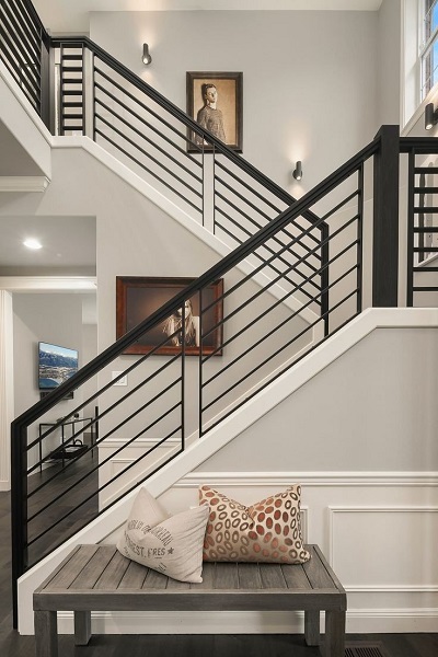 15 Simple &amp; Modern Iron Railing Designs For Stairs 2024