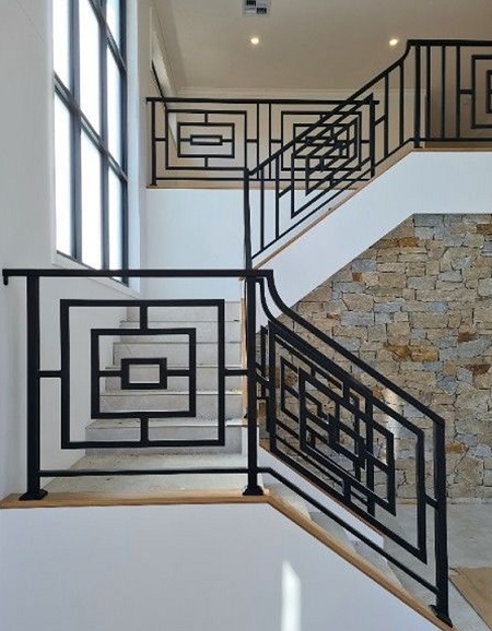 15 Simple &amp; Modern Iron Railing Designs For Stairs 2024