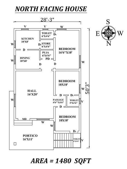 15 Best 3 BHK House Plans Based On Vastu Shastra 2024 | I Fashion Styles