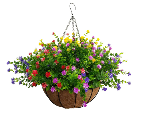 15 Beautiful Large Size Artificial Hanging Baskets for Outdoor