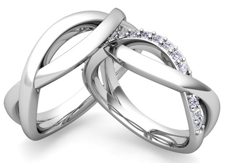 15 New Designs for Platinum Rings for Couples - Trending Models