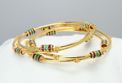 9 New Models of Thin Gold Bangles for Daily Use