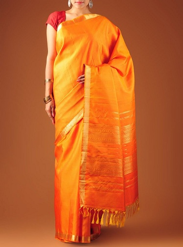 20 Beautiful Designs of Orange Sarees For Every Occasion! | I Fashion Styles