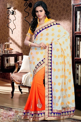 20 Beautiful Designs of Orange Sarees For Every Occasion! | I Fashion Styles